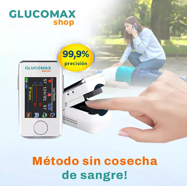 Medidor de Glucosa no Invasivo GlucoMax™ [PRECISIÓN DEL 99,9%]